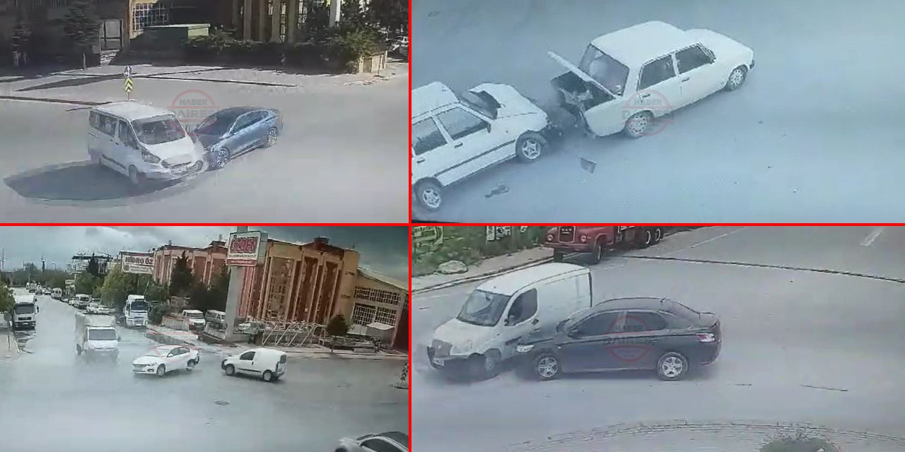 Konya’nın en işlek sanayisindeki kazalar kamerada