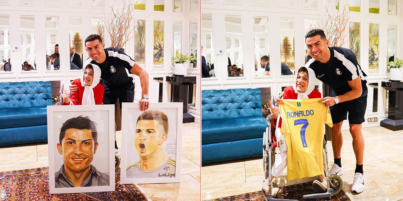 Cristiano Ronaldo İranlı ressam Fatima ile buluştu