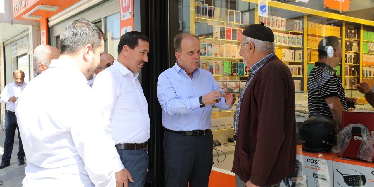 Mehmet Baykan ve Hasan Kılca esnafları ziyaret etti