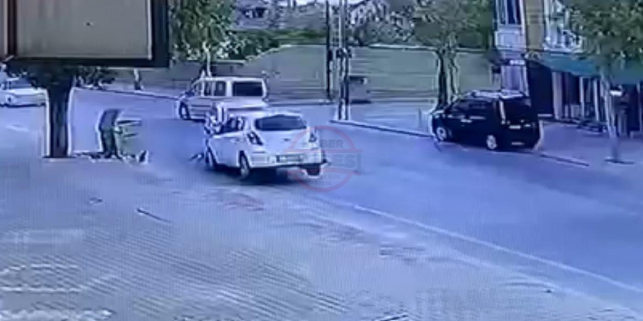 Konya’da 2 otomobil böyle çarpıştı