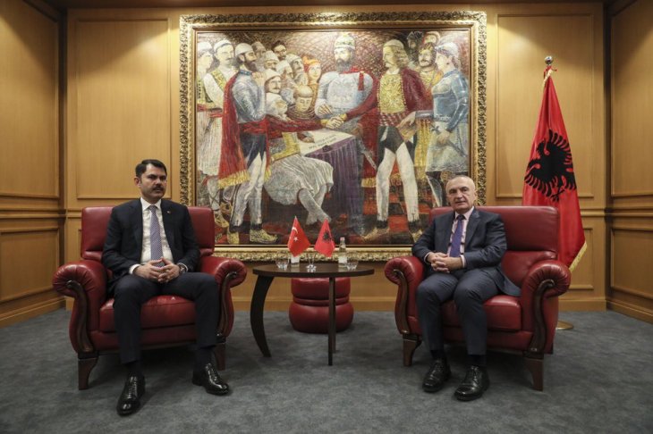 Bakan Kurum, Arnavutluk Cumhurbaşkanı Meta ile görüştü