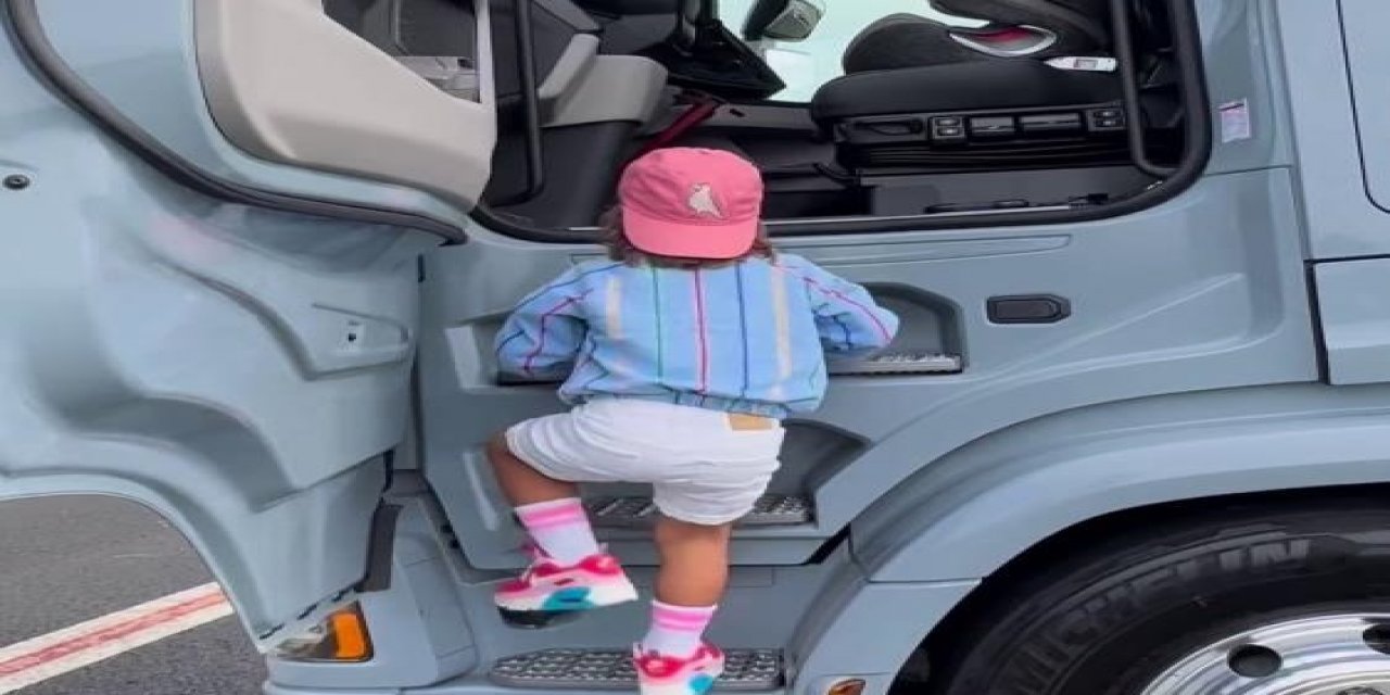 4 yaşındaki Zayn Sofuoğlu bu kez tır kullandı
