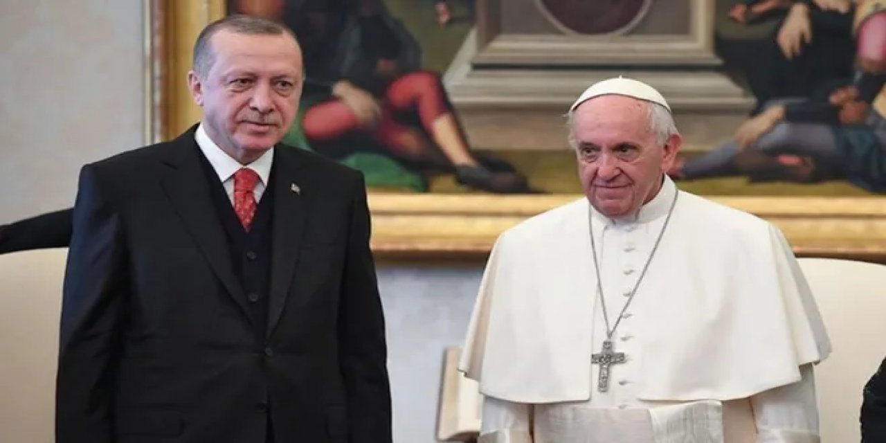 Son Dakika: Cumhurbaşkanı Erdoğan ile Papa Filistin'i görüştü