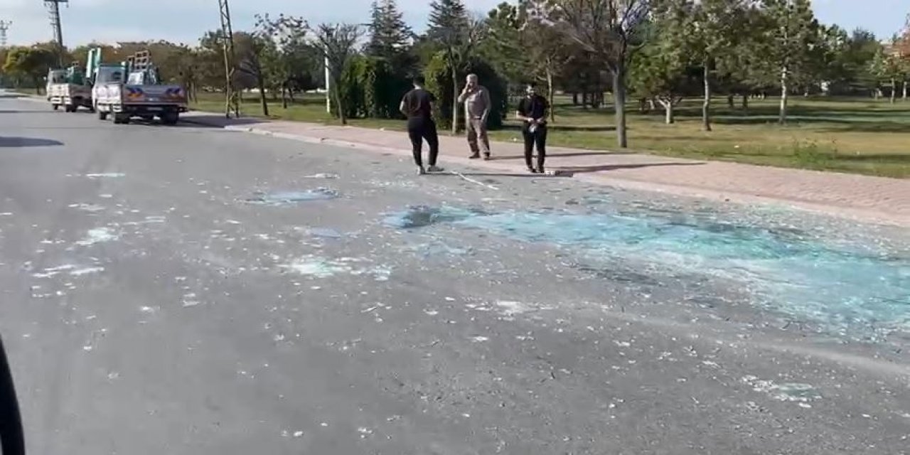 Konya’da trafik akışını aksatan olay
