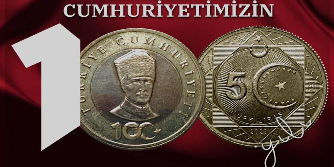 Cumhuriyetin 100. yılına özel ‘5 Türk lirası’ hatıra parası basıldı