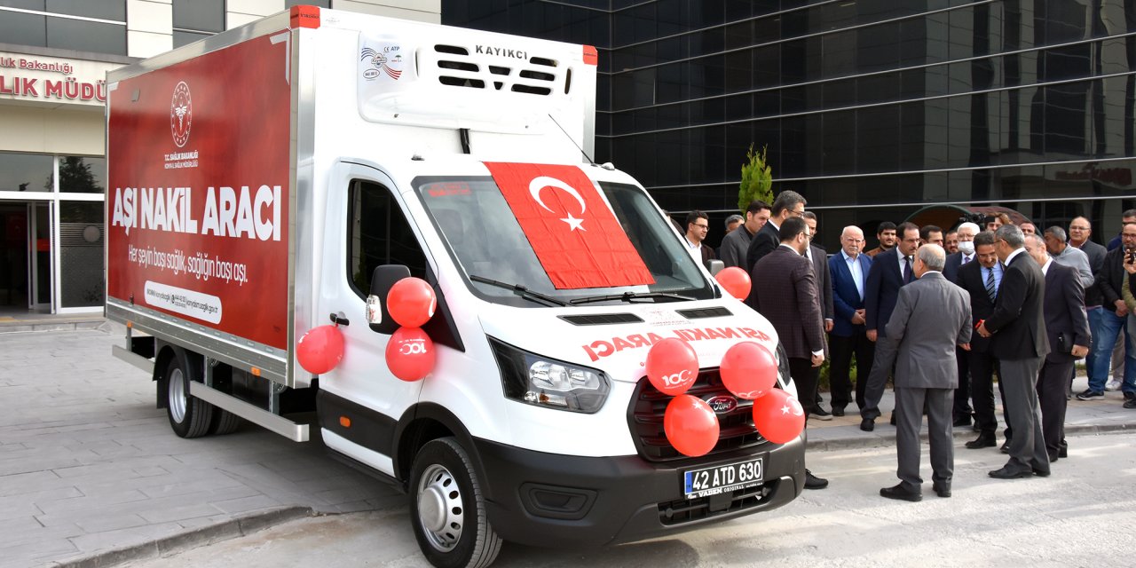 Konya’da tam donanımlı aşı nakil aracı hizmete başladı