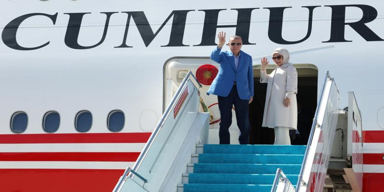Cumhurbaşkanı Erdoğan, ekonomi zirvesi için Özbekistan'da