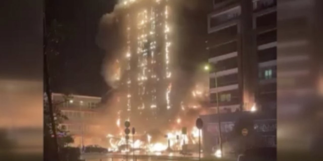Son Dakika: 10 katlı binada yangın çıktı