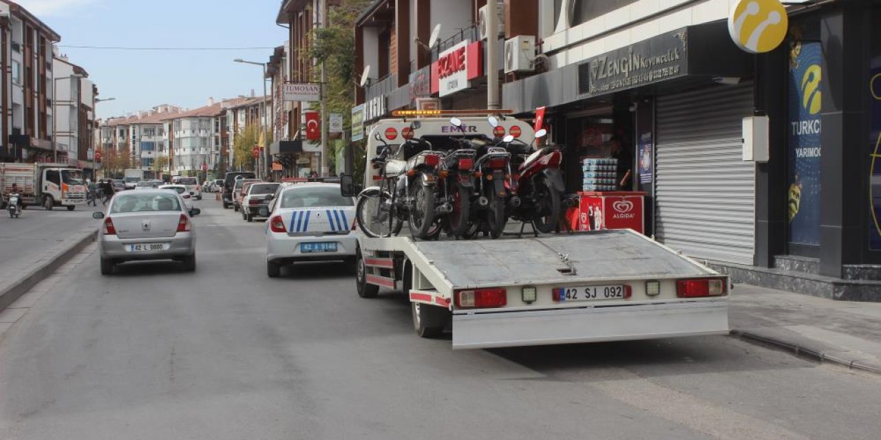Konya’da 80 motosiklet sürücüsüne işlem yapıldı