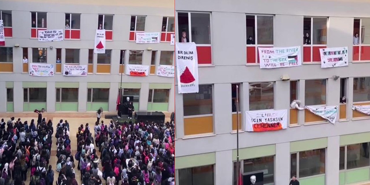 İmam Hatipli gençler İsrail’in katliamına karşı tek yürek oldu