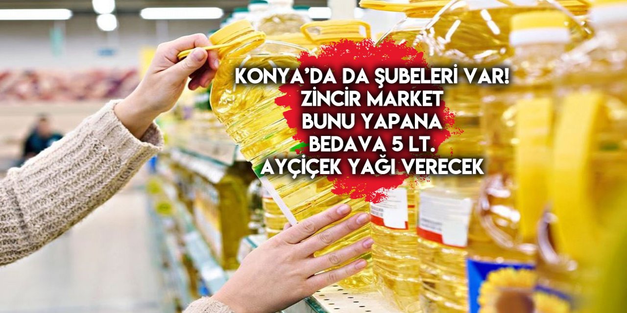 Bir zincir market bedava ayçicek yağı dağıtıyor