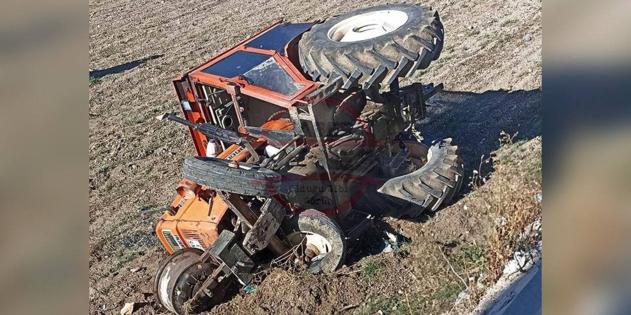 Konya’da traktör devrildi! 4 yaralı var