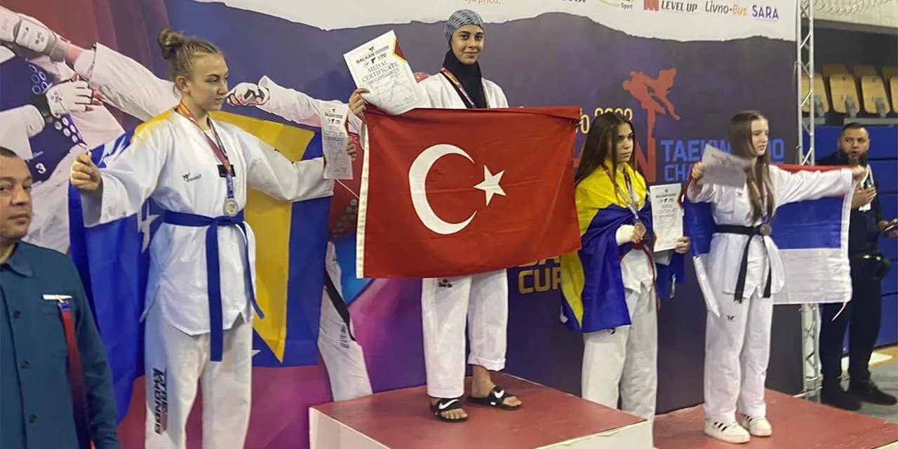 Konyalı tekvandocu Havva İlknur Yalçın Balkan Şampiyonu oldu