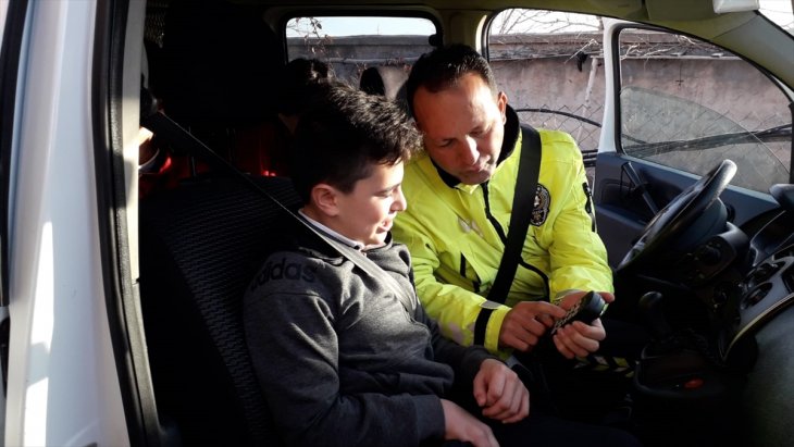 Konya'da engelli öğrencinin polislik hayali gerçek oldu