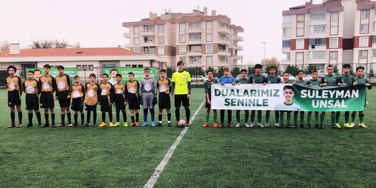 Konyalı genç futbolcu Süleyman Ünsal’ı takım arkadaşları unutmadı