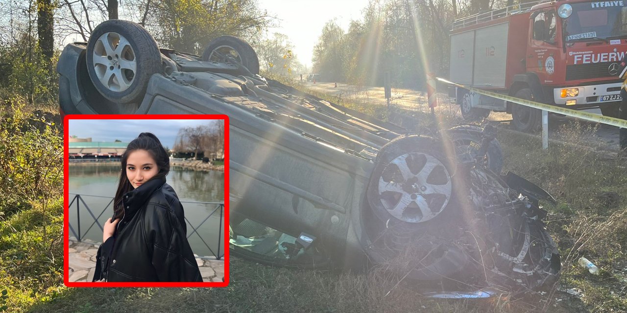 Takla atan otomobilin sürücüsü genç kız hayatını kaybetti