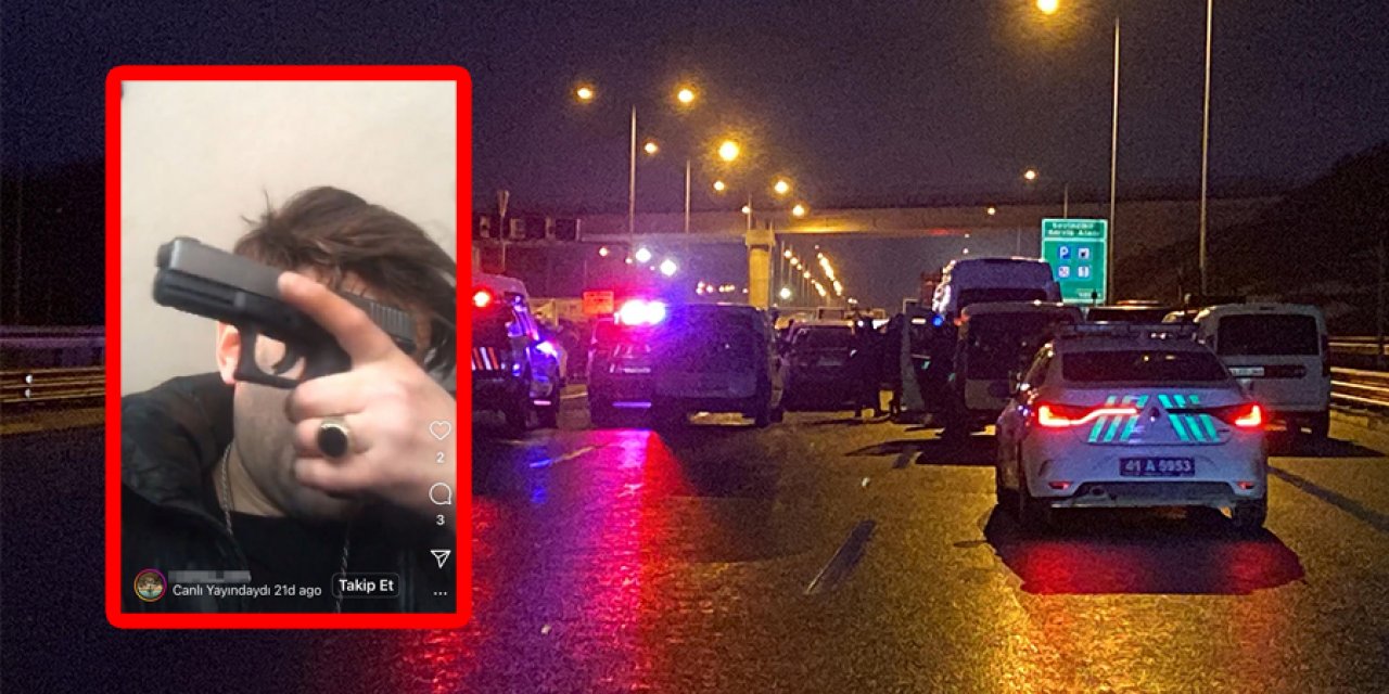 Otoyolda TIR şoförünü rehin aldı, sosyal medyadan canlı yayın açtı