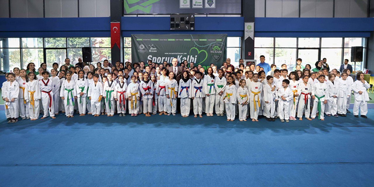 Konya’da Meram Belediyesporlu taekwondocular yeni kuşaklarına kavuştu