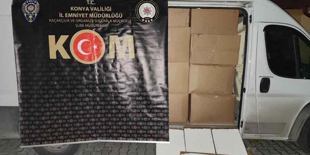 Konya’da milyonlarca gümrük kaçağı sigara ele geçirildi