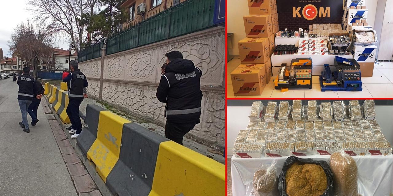 Konya’da kaçakçılara operasyon: 9 gözaltı