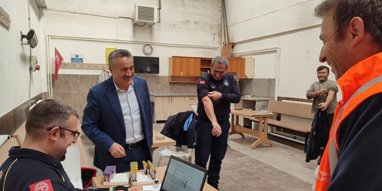 Konya’da belediye çalışanlarına sağlık taraması yapıldı