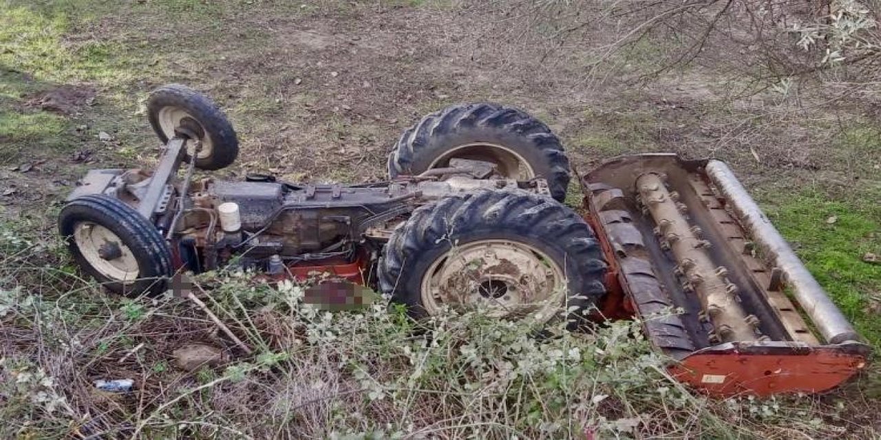 Traktör devrildi, altında kalan sürücü öldü
