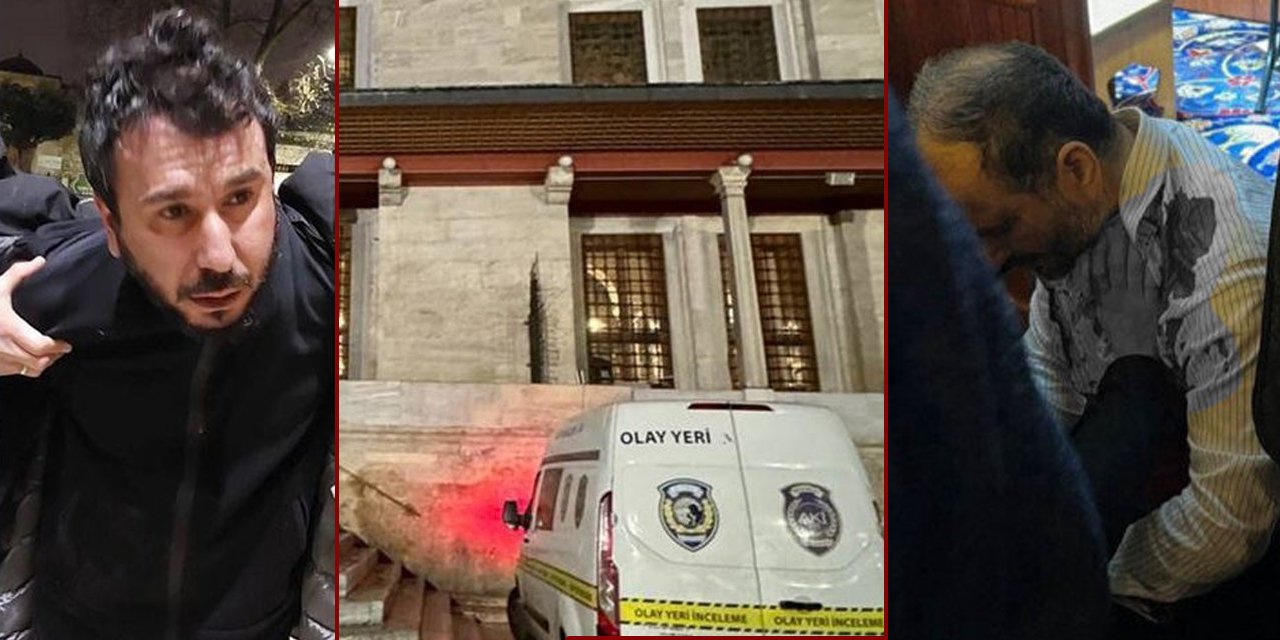 Fatih Camii'nde imam ve cemaate saldırı anı kamerada