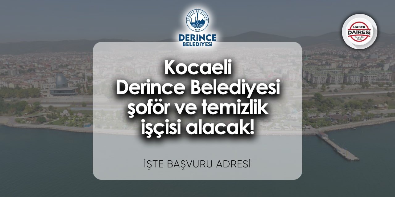 Kocaeli Derince Belediyesi personel alımı 2024