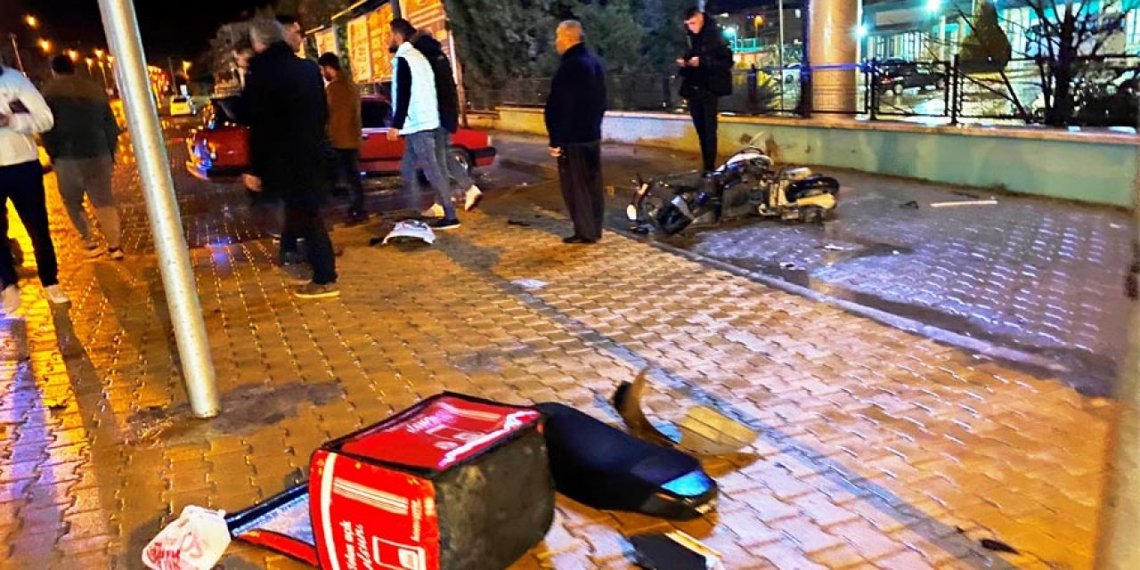 Konya’da otomobilin çarptığı motosikletin sürücüsü yaralandı