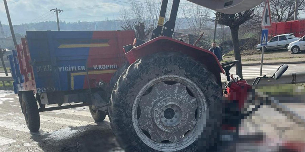Kamyon ile çarpışan traktör parçalara ayrıldı: 1 ölü