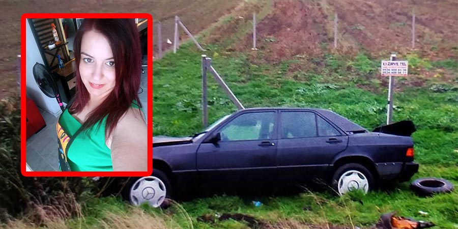 Şarampole devrilen otomobildeki genç kadın hayatını kaybetti