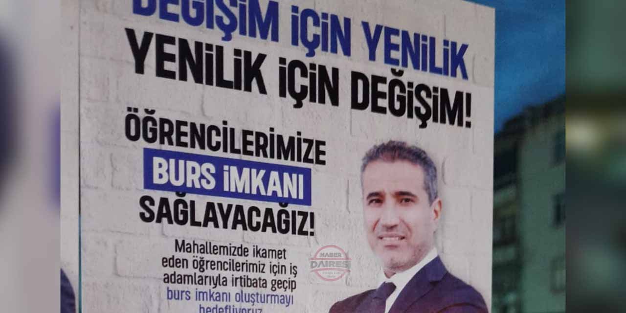 Konya’da muhtar adayının ilanını gören dönüp bir daha bakıyor