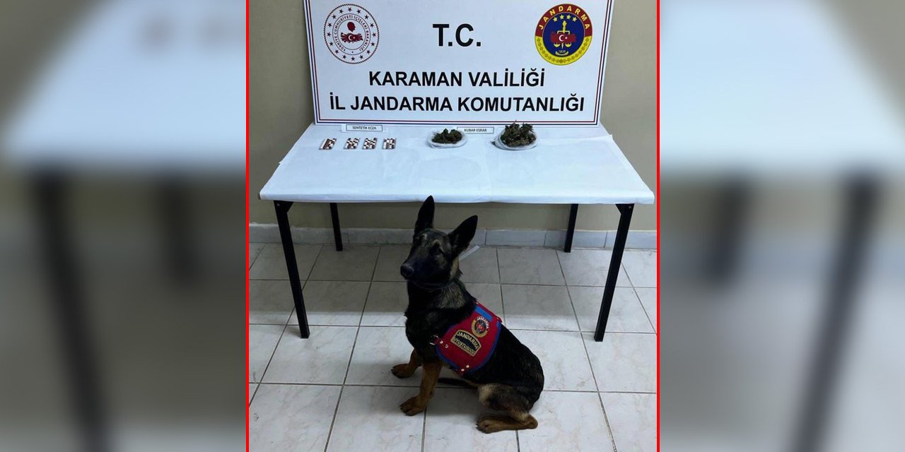Konya’dan Karaman’a uyuşturucu götüren 2 şüpheli yakalandı