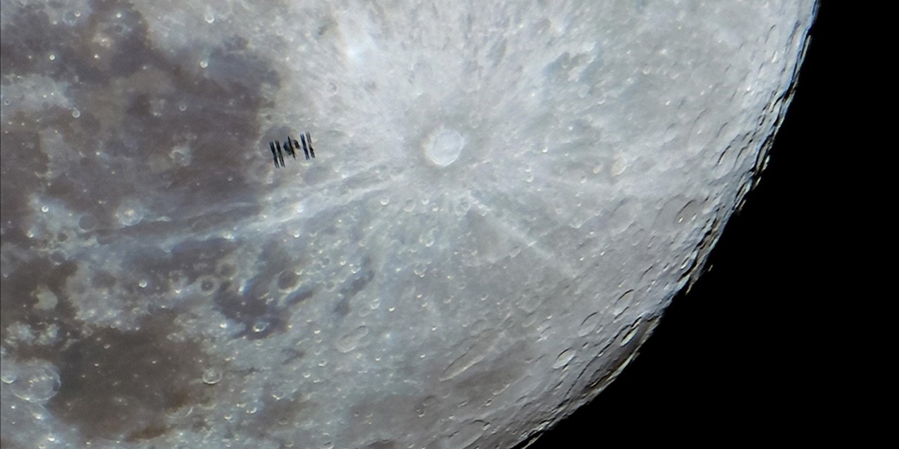 Tarihi kare Konya’dan! Uzay İstasyonu, Ay ile görüntülendi