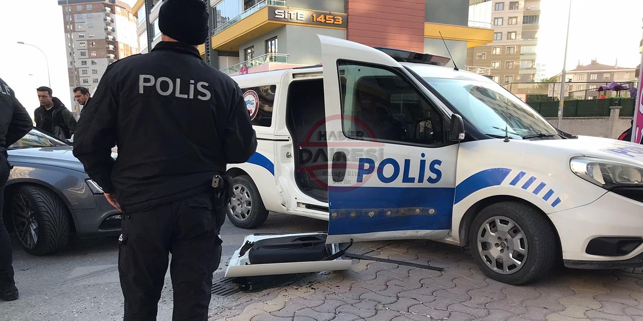 Konya’da kovalamaca sırasında otomobil polise çarptı