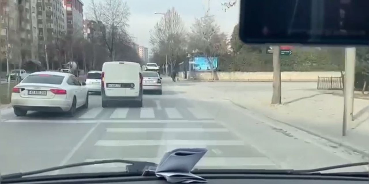 Konya’da makas atan kadın sürücüye ceza
