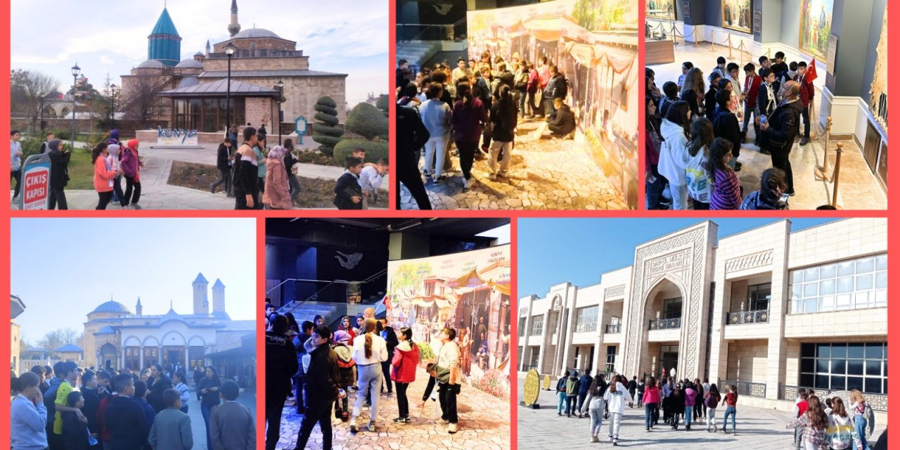 28 ilçedeki öğrenciler Konya’nın tarihi ve kültürel mekanlarını geziyor
