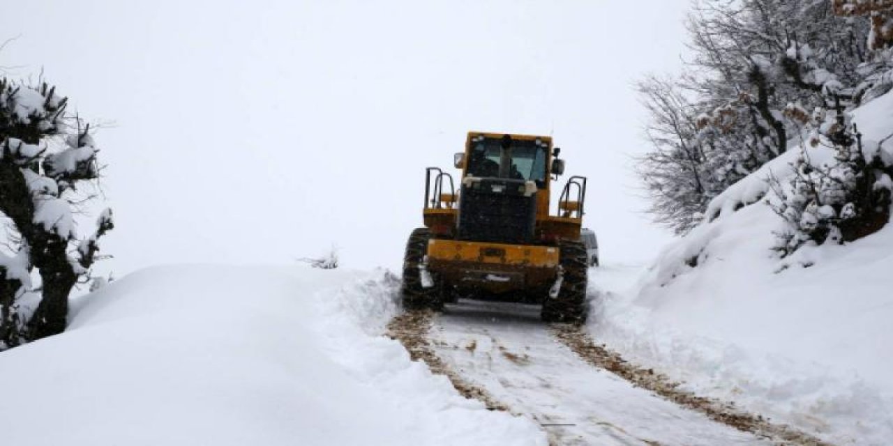 İki ilde kar yağışı etkili oldu! 15 yol ulaşıma kapandı