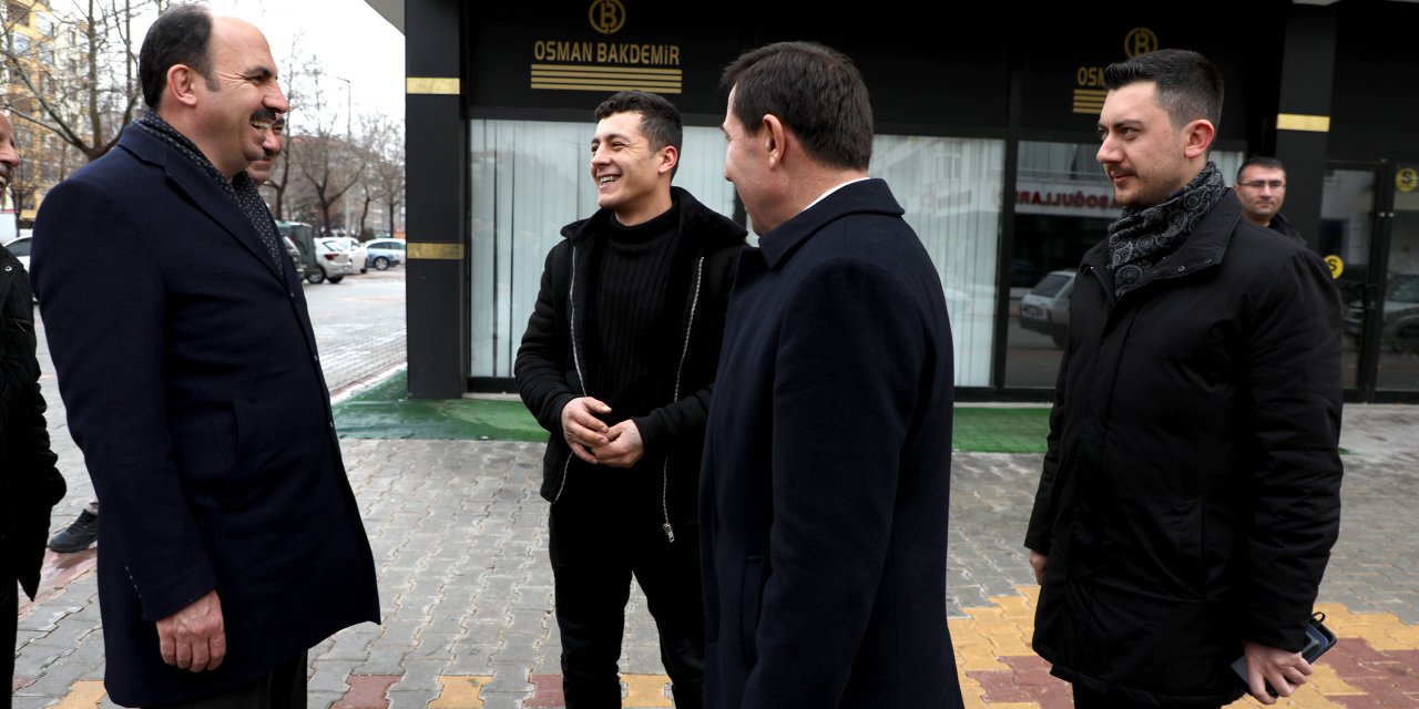 Başkan Altay ve Kılca'dan esnaf ziyareti