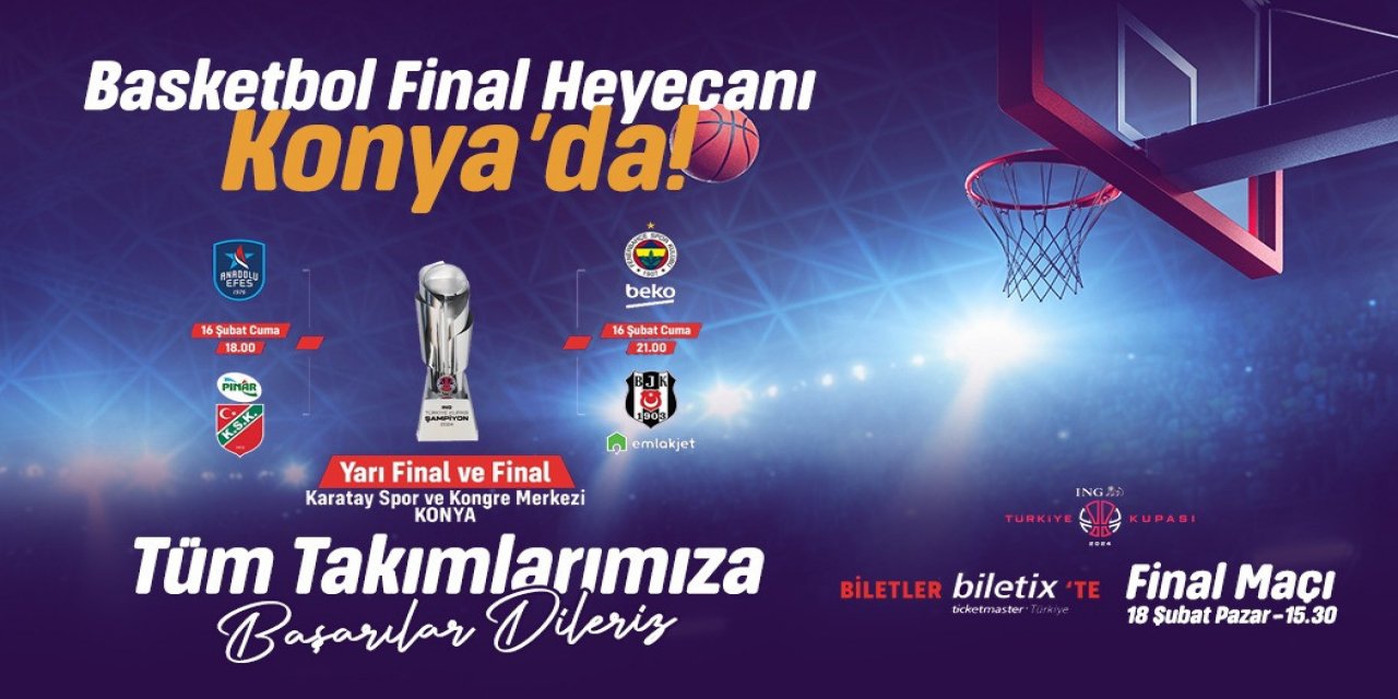 Konya’da basketbol heyecanı yaşanacak