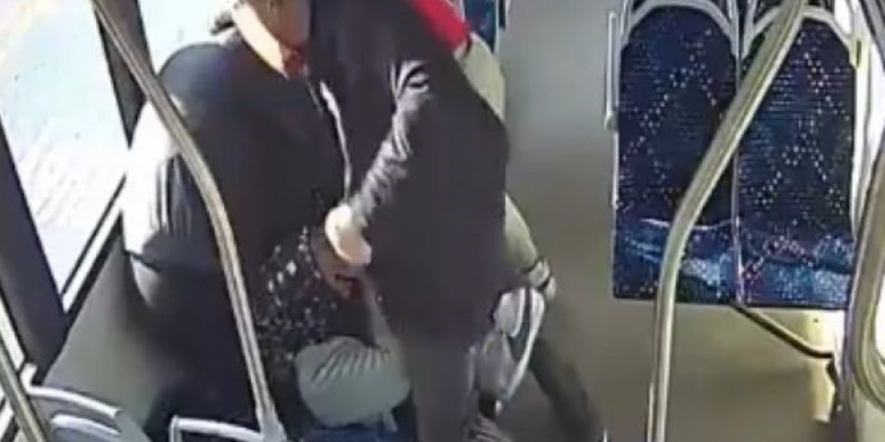 Okul müdürü ve oğlu, 77 yaşındaki engelli adamı otobüste dövdü