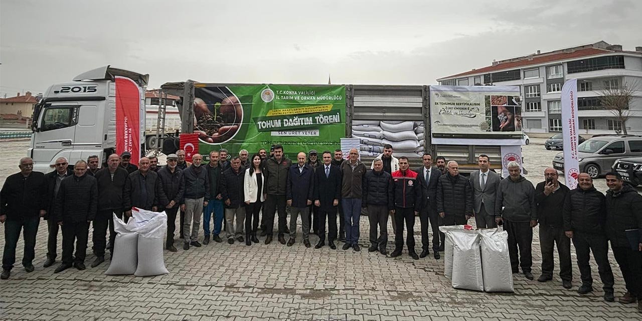 Konya’da çiftçilere sertifikalı tohum dağıtıldı