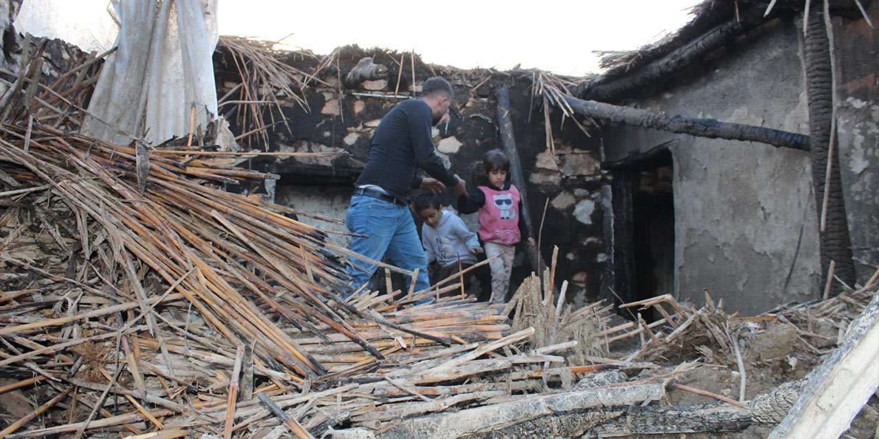 Konya’da yangın! 5 kişilik Yayla ailesi evsiz kaldı
