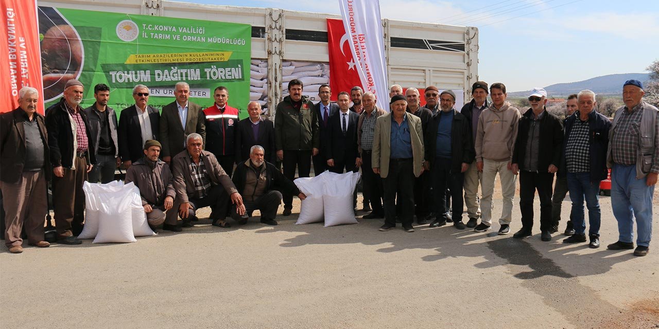 Konya’da çiftçilere 98 ton nohut tohumu dağıtıldı