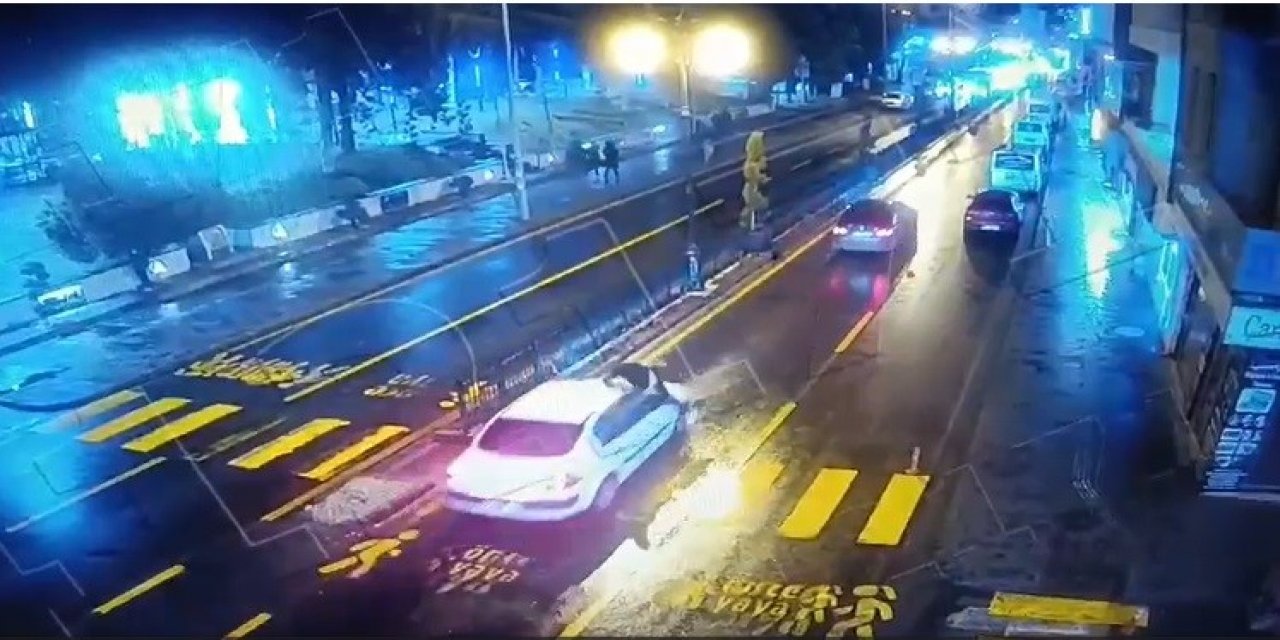 Foyası güvenlik kamerasında ortaya çıktı