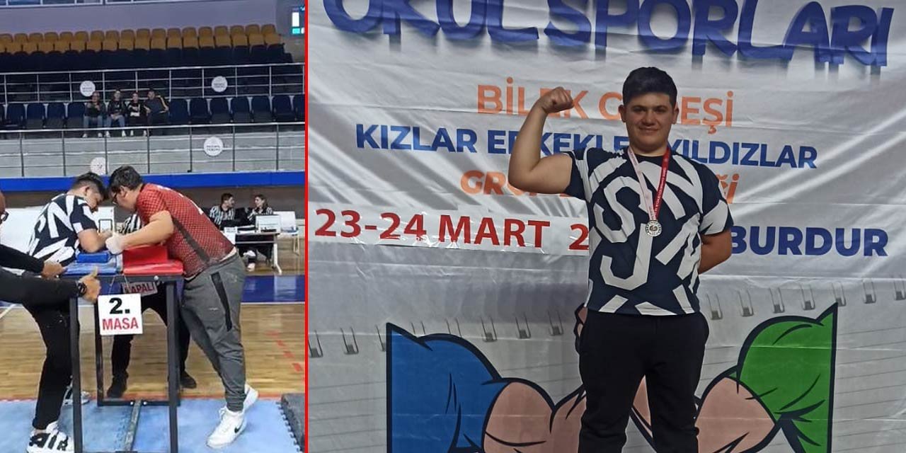 Konyalı sporcu, bilek güreşinde Türkiye Şampiyonası’na gitmeye hak kazandı