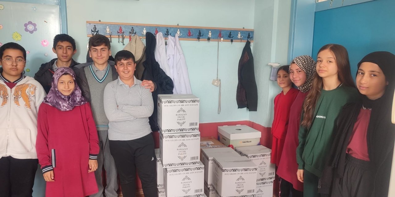 Konya’da ortaokul öğrencilerinden anlamlı yardım kampanyası