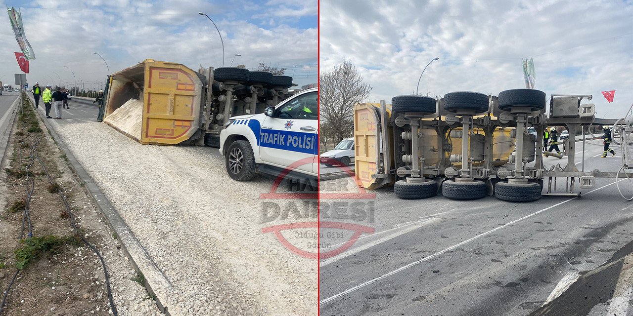Konya’da OSB yakınlarında trafiği durduran kaza