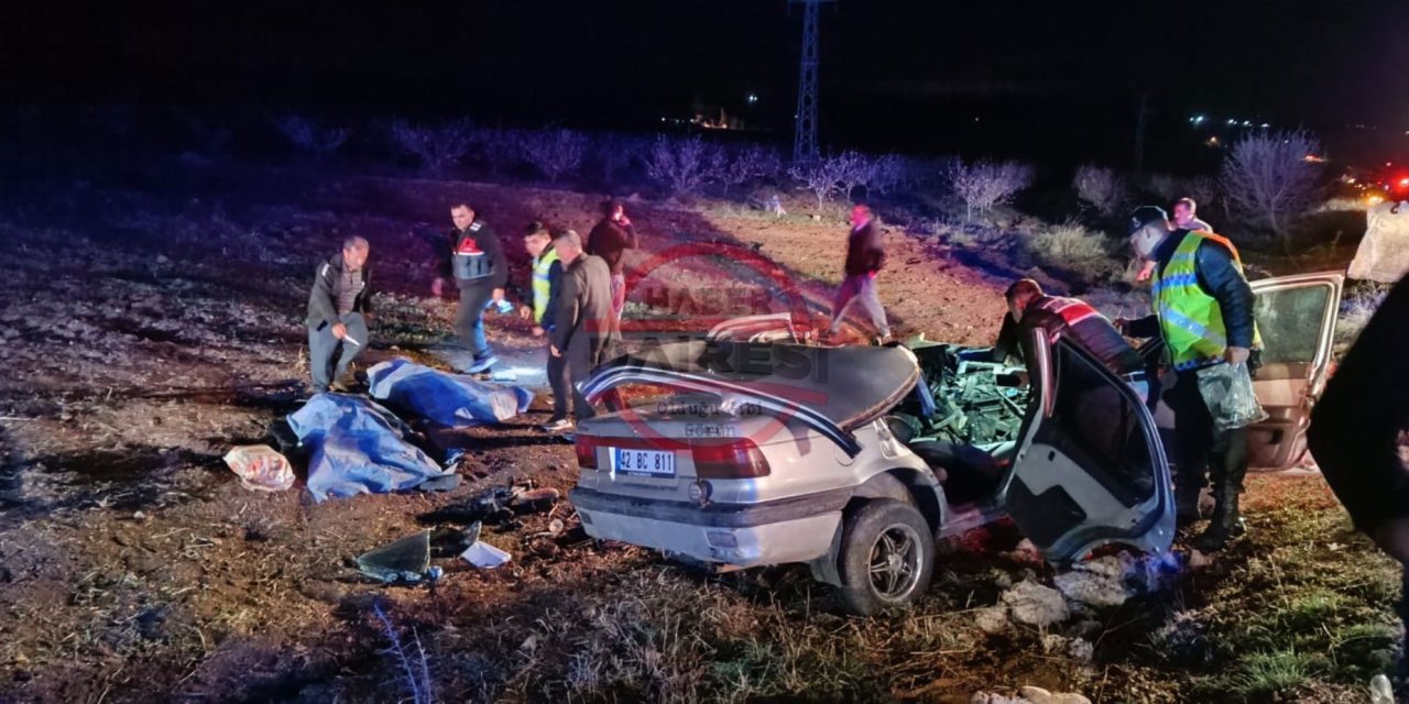 Konya’da 2 araç çarpıştı! 4 ölü, 1 yaralı var