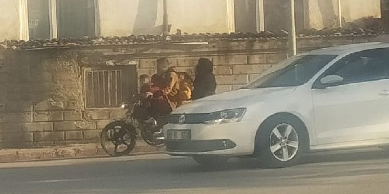 Konya’da 5 kişilik ailenin tehlikeli yolculuğu